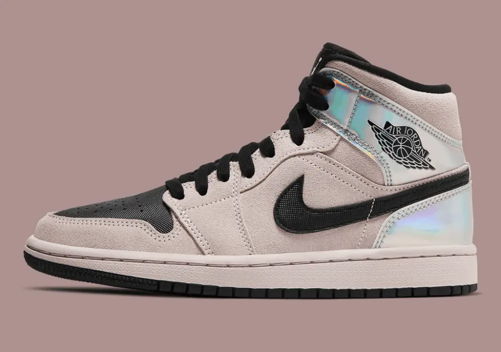 Alternative view of Giày Nike Wmns Air Jordan 1 Mid 'Iridescent' BQ6472-602
