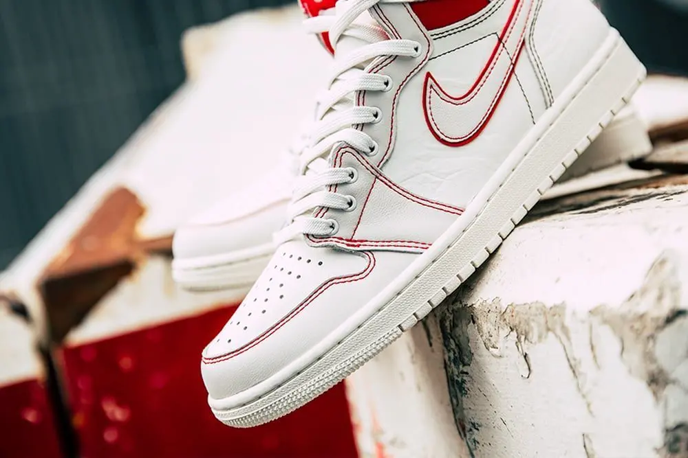 Giày Nike Air Jordan 1 Retro High 'Phantom Gym Red' 555088-160 - Ảnh 3