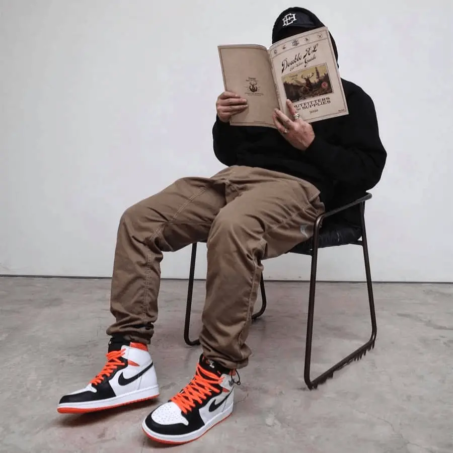 Giày Nike Air Jordan 1 Retro High OG GS 'Electro Orange' 575441-180 - Ảnh 6