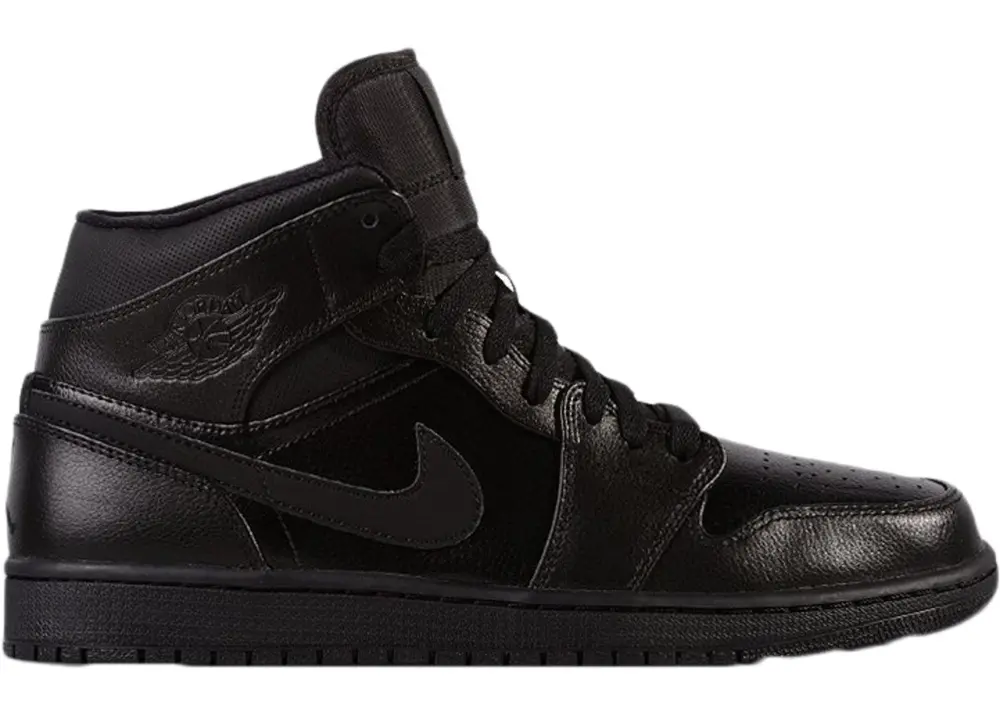 Giày Nike Air Jordan 1 Retro Mid Black 554725-030