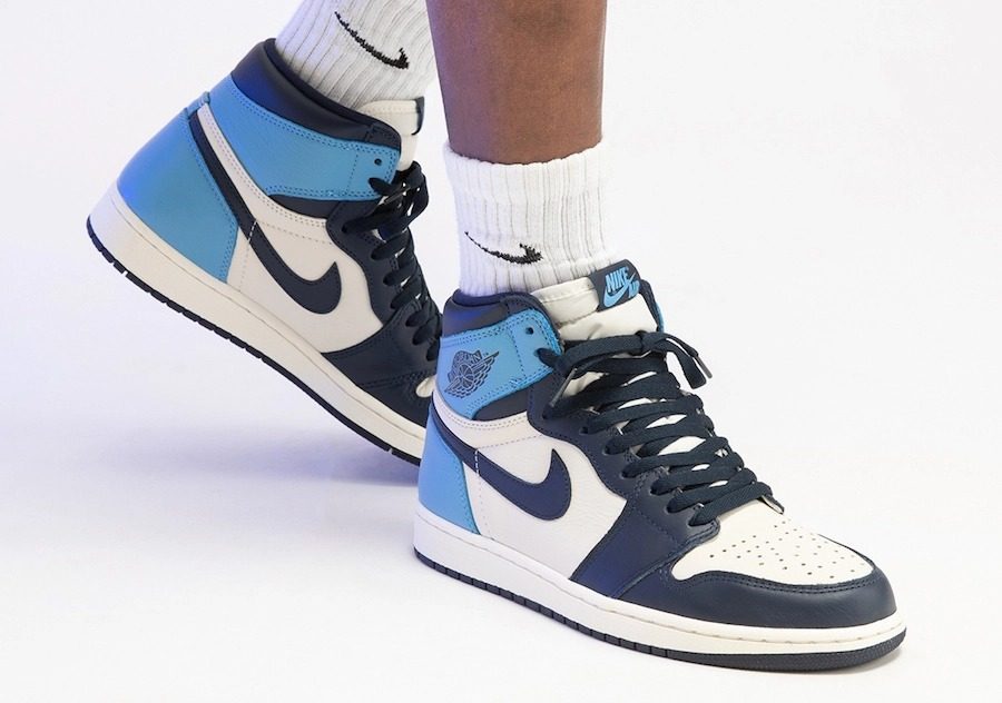 Giày Nike Jordan 1 Retro High Obsidian UNC GS 575441-140 - Ảnh 5