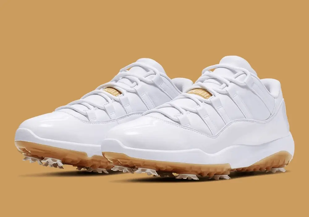 Alternative view of Giày Golf Nike Air Jordan 11 Low Golf 'Metallic Gold' AQ0963-102