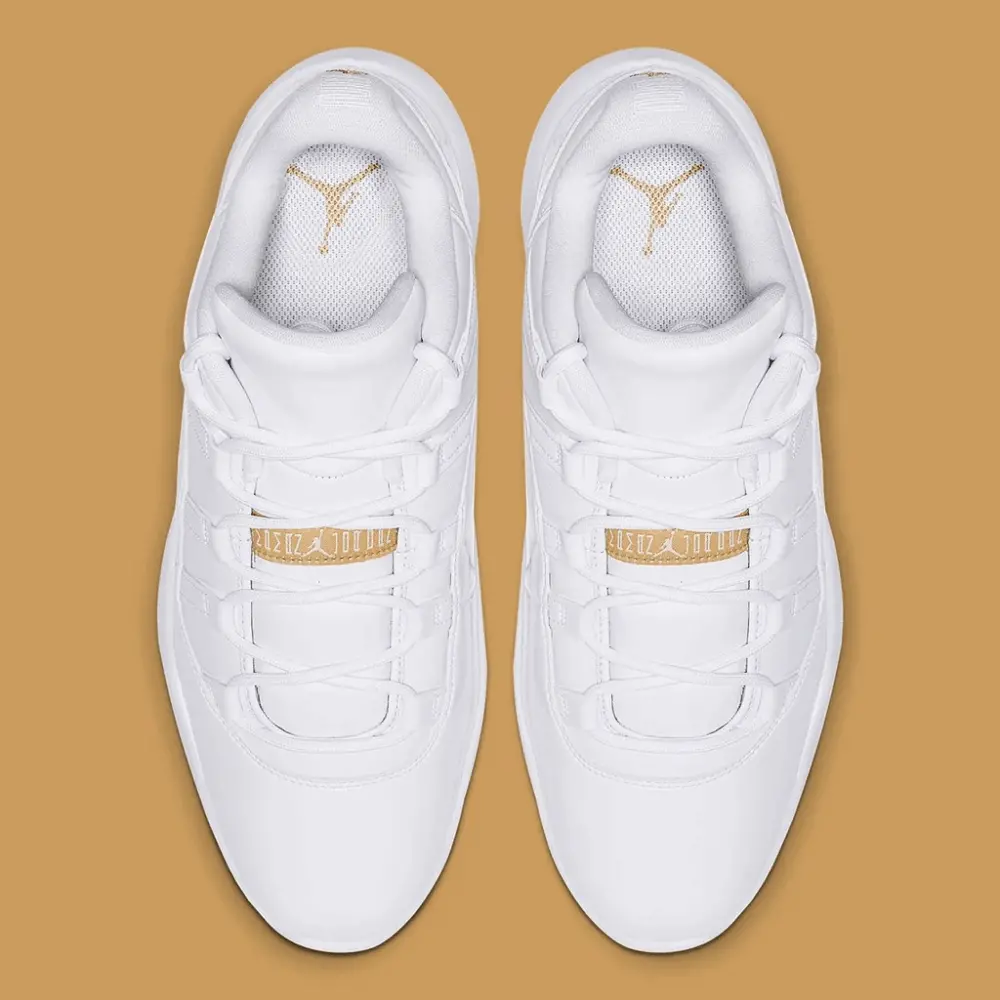 Giày Golf Nike Air Jordan 11 Low Golf 'Metallic Gold' AQ0963-102 - Ảnh 4