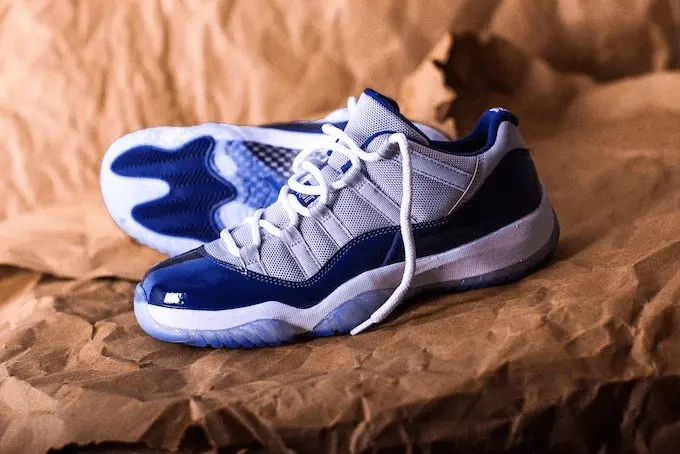 Giày Nike Air Jordan 11 Retro Low BG 'Georgetown' 528896-007 - Ảnh 5