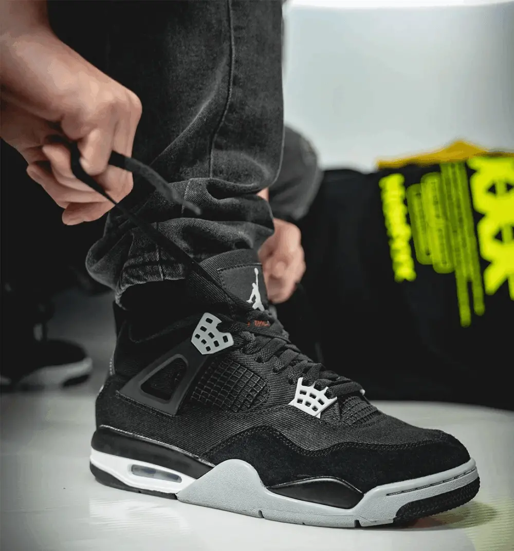Alternative view of Giày Nike Air Jordan 4 Retro SE 'Black Light Steel' DH7138-006