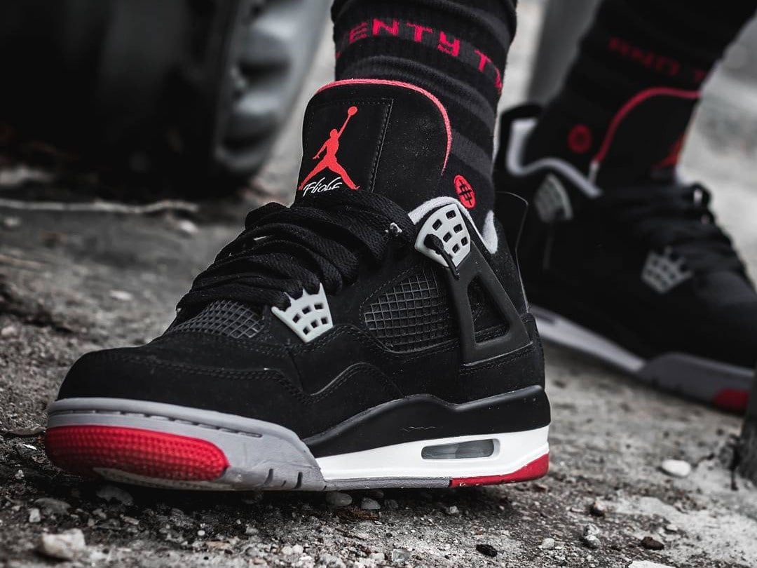 Giày Nike Air Jordan 4 Retro Bred 2019 (GS) 408452-060 - Ảnh 3