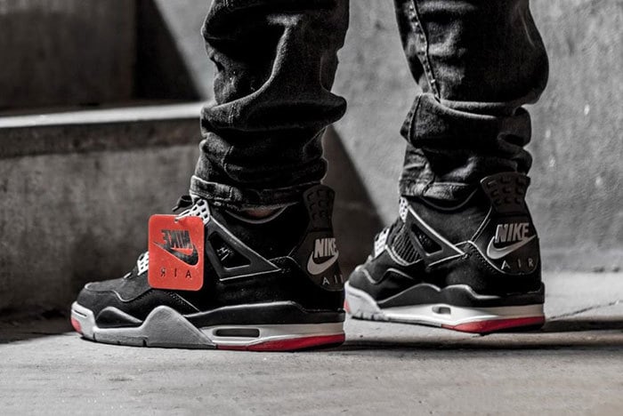 Giày Nike Air Jordan 4 Retro Bred 2019 (GS) 408452-060 - Ảnh 7