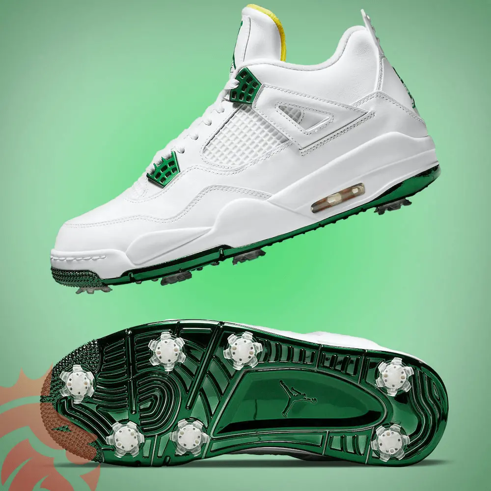 Giày Golf Nike Air Jordan 4 Golf 'Masters Tournament' CZ2439-100 - Ảnh 3