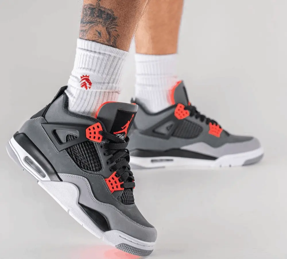 Giày Nike Air Jordan 4 Retro GS 'Infrared' 408452-061 - Ảnh 4