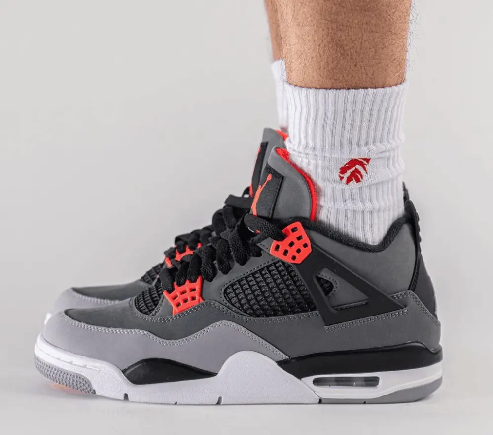 Giày Nike Air Jordan 4 Retro GS 'Infrared' 408452-061 - Ảnh 3