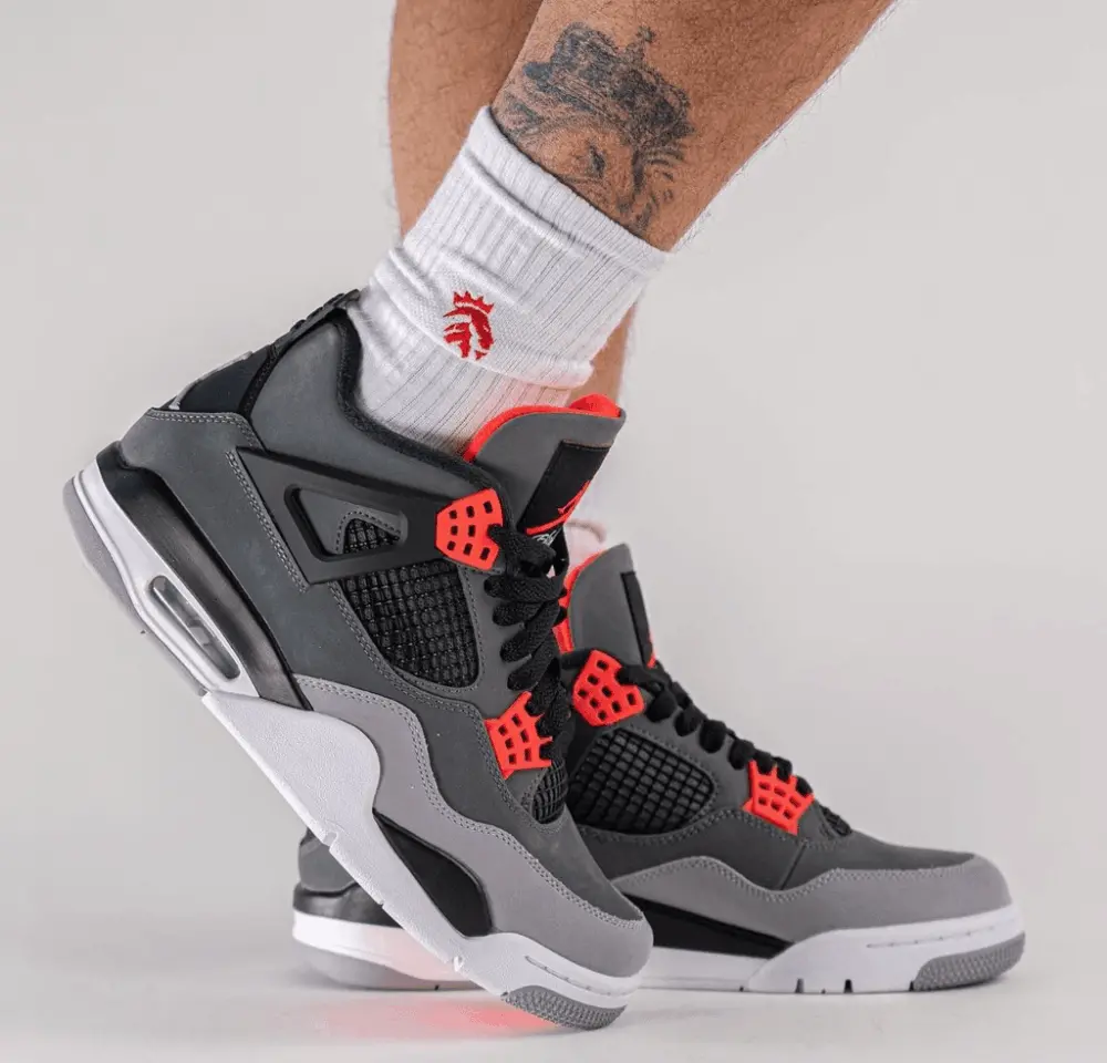 Giày Nike Air Jordan 4 Retro GS 'Infrared' 408452-061 - Ảnh 5