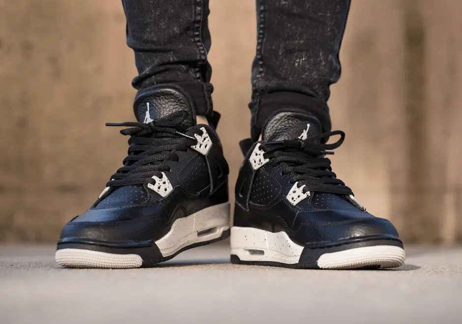 Giày Nike Air Jordan 4 Retro BG 'Oreo' 408452-003 - Ảnh 7