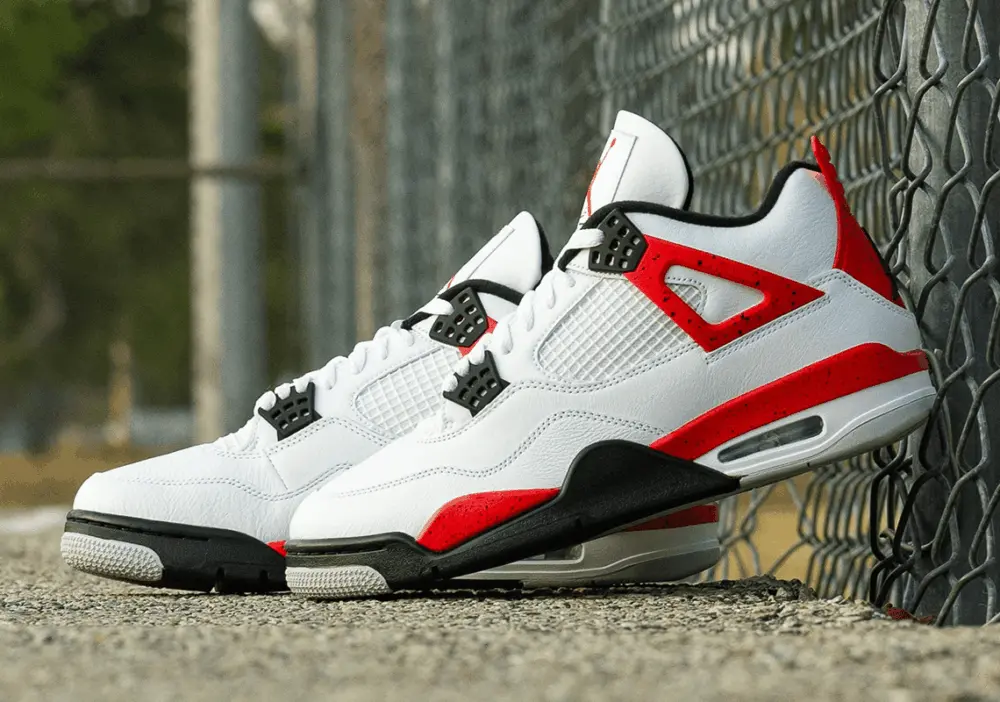 Alternative view of Giày Nike Air Jordan 4 Retro 'Red Cement' 408452-161