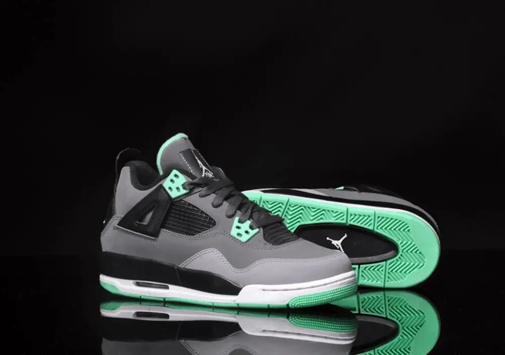 Giày Nike Air Jordan 4 Retro GS 'Green Glow' 408452-033 - Ảnh 3