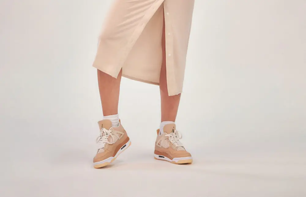 Giày Nike Wmns Air Jordan 4 Retro 'Shimmer' DJ0675-200 - Ảnh 4