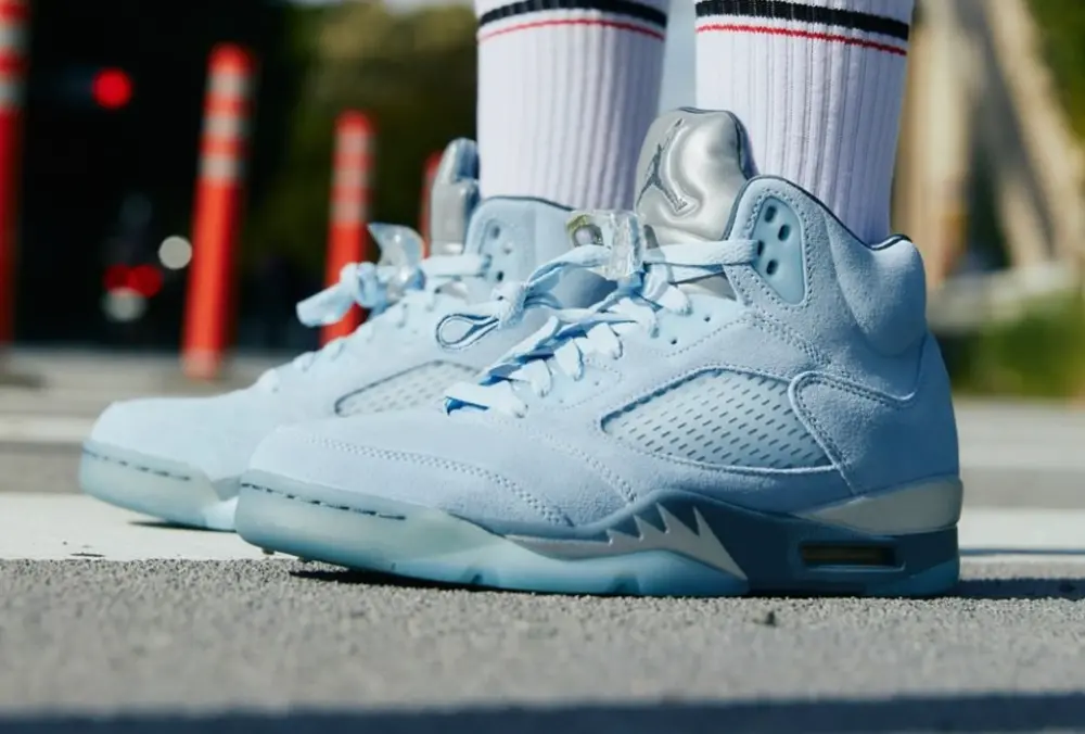 Giày Nike Wmns Air Jordan 5 Retro 'Blue Bird' DD9336-400 - Ảnh 5