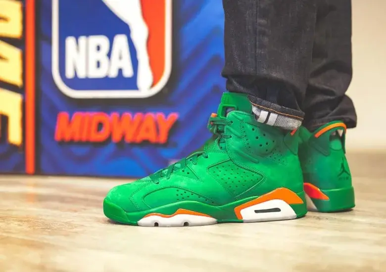 Giày Nike Air Jordan 6 Retro NRG 'Green Suede Gatorade' AJ5986-335 - Ảnh 4