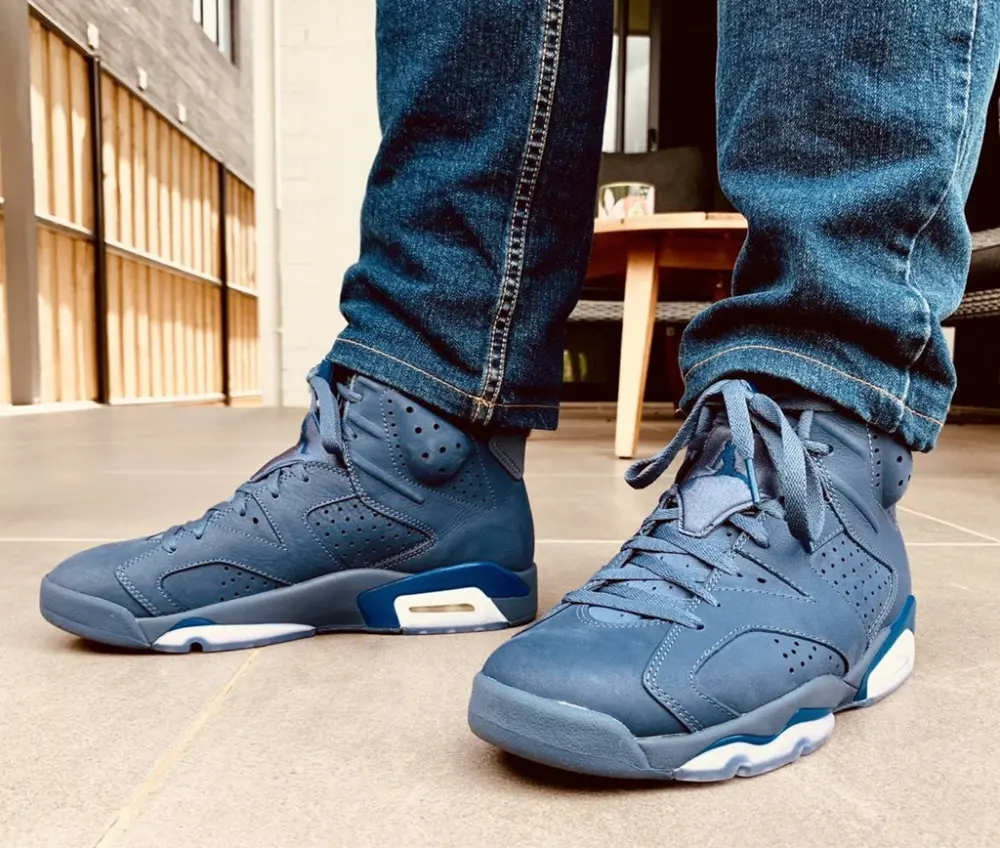 Alternative view of Giày Nike Jordan 6 Retro 'Diffuse Blue' 384664-400