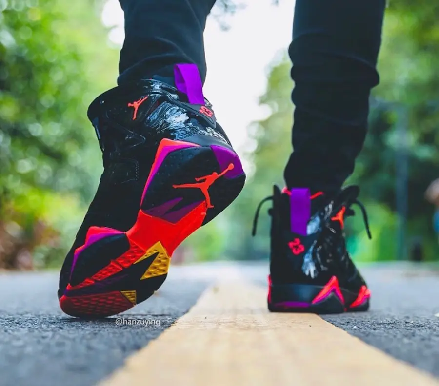Giày Nike Air Jordan 7 Retro 'Black Gloss' 313358-006 - Ảnh 5