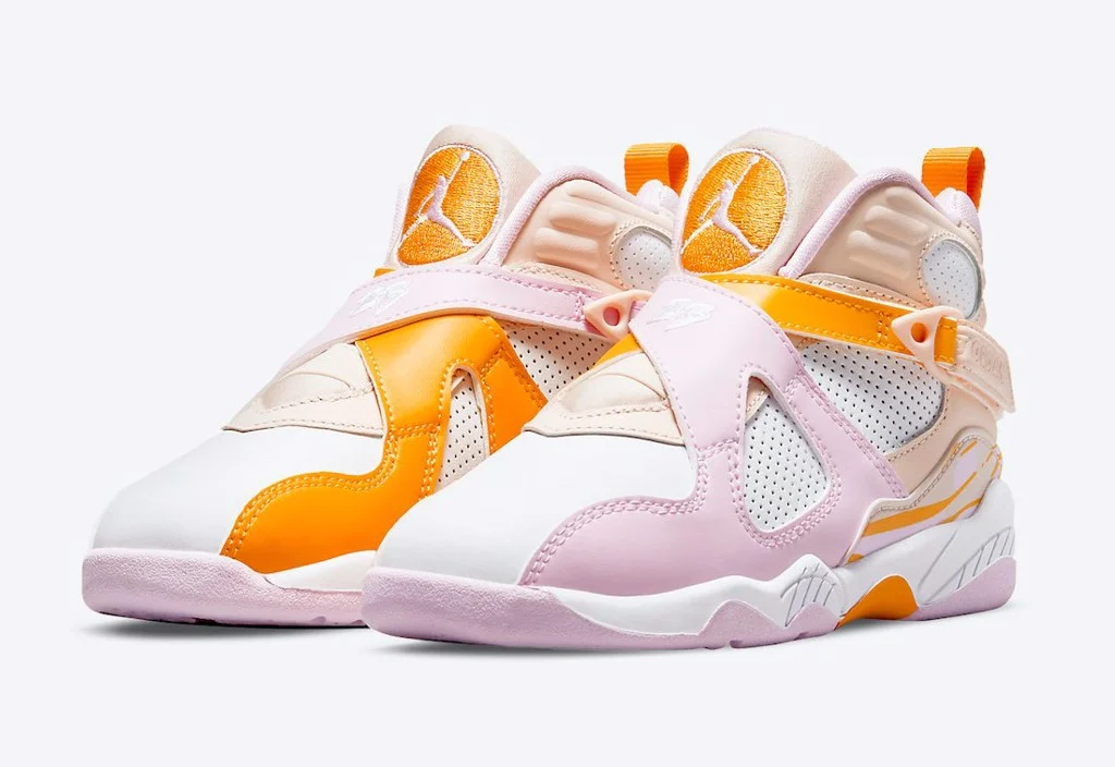 Giày Nike Air Jordan 8 Retro GS 'Light Arctic Pink' 580528-816 - Ảnh 2