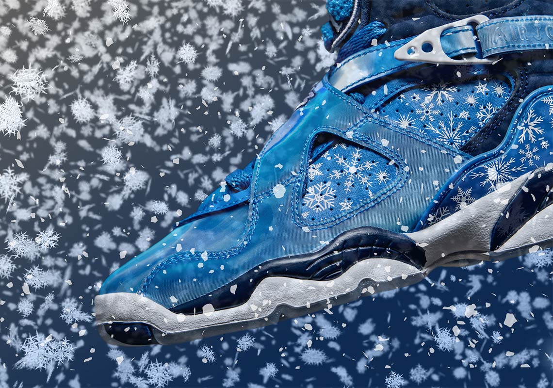 Giày Nike Air Jordan 8 Retro 'Snowflake' 305368-400 - Ảnh 4