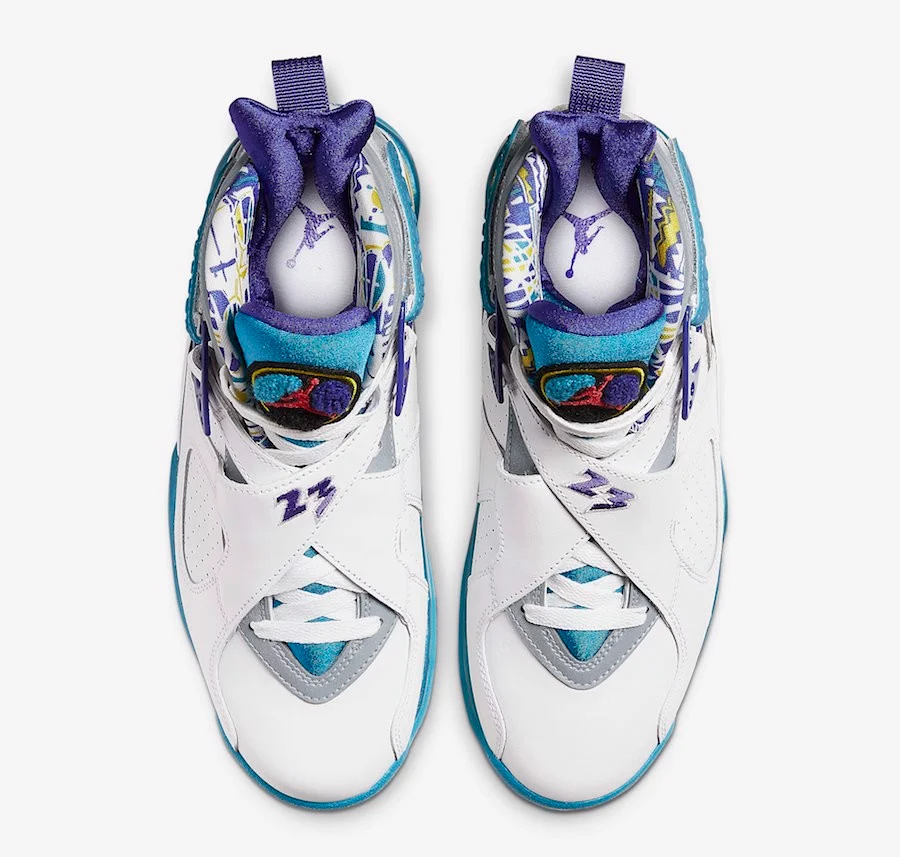 Giày Nike Wmns Air Jordan 8 Retro 'White Aqua' CI1236-100 - Ảnh 4