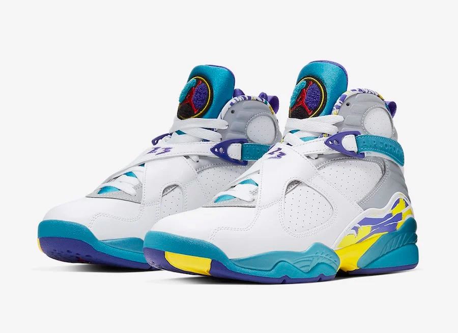 Giày Nike Wmns Air Jordan 8 Retro 'White Aqua' CI1236-100 - Ảnh 3