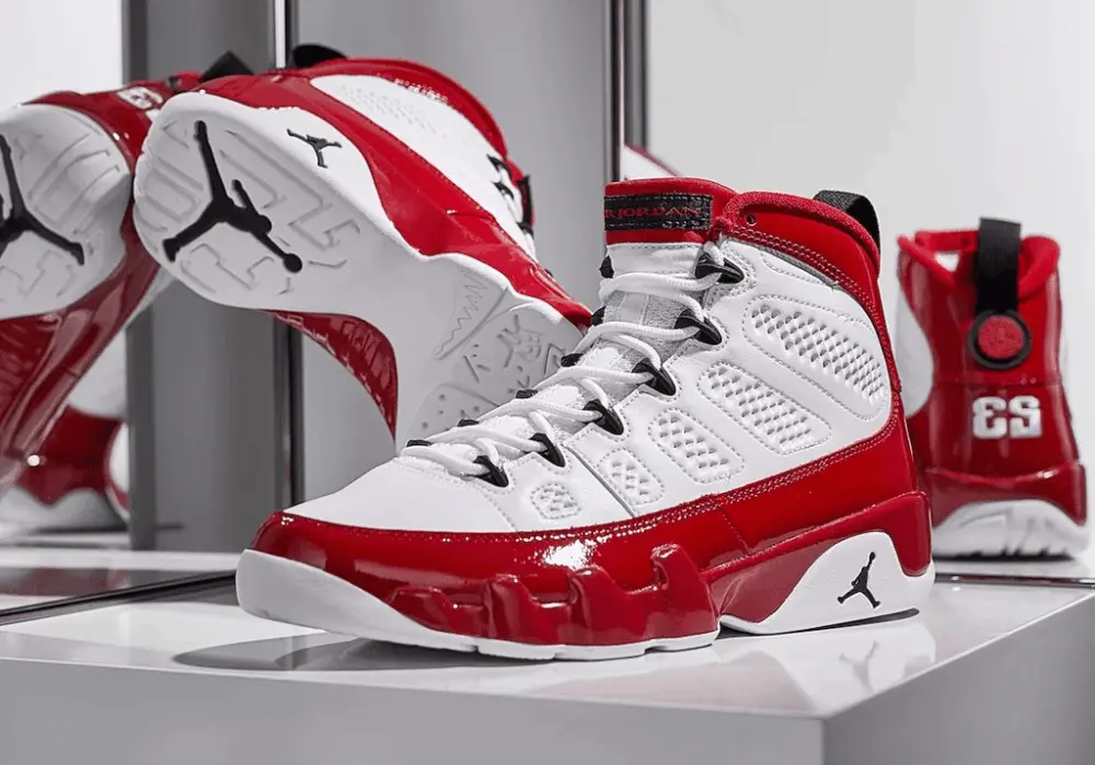 Giày Nike Air Jordan 9 Retro GS 'Dark Charcoal University Gold' 302359-070 - Ảnh 5