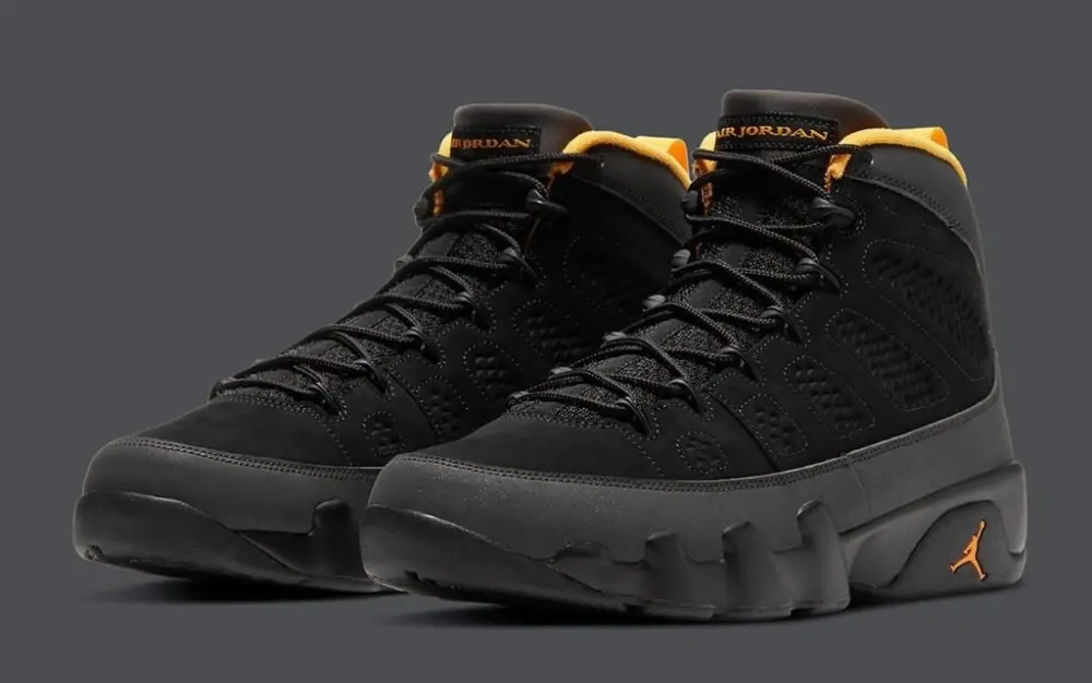 Alternative view of Giày Nike Air Jordan 9 Retro 'Dark Charcoal University Gold' CT8019-070