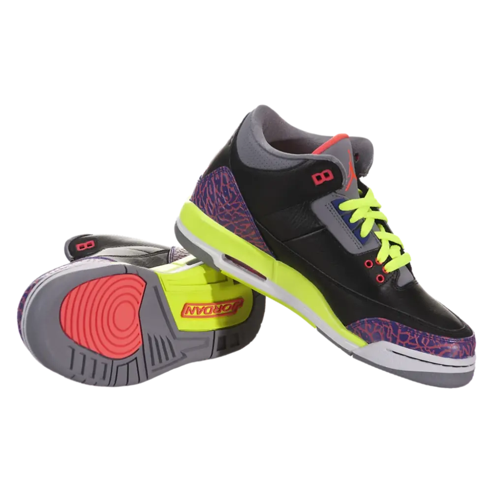 Giày Nike Air Jordan 3 Retro GS 'Black Atomic Red' 441140-039 - Ảnh 6