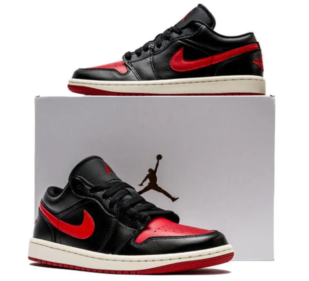 Giày Nike Air Jordan 1 Low 'Bred Sail' DC0774-061 - Ảnh 5