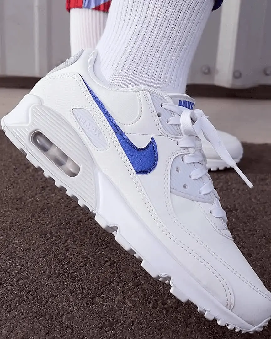 Alternative view of Giày Nike Air Max 90 'White Blue' DX0115-100