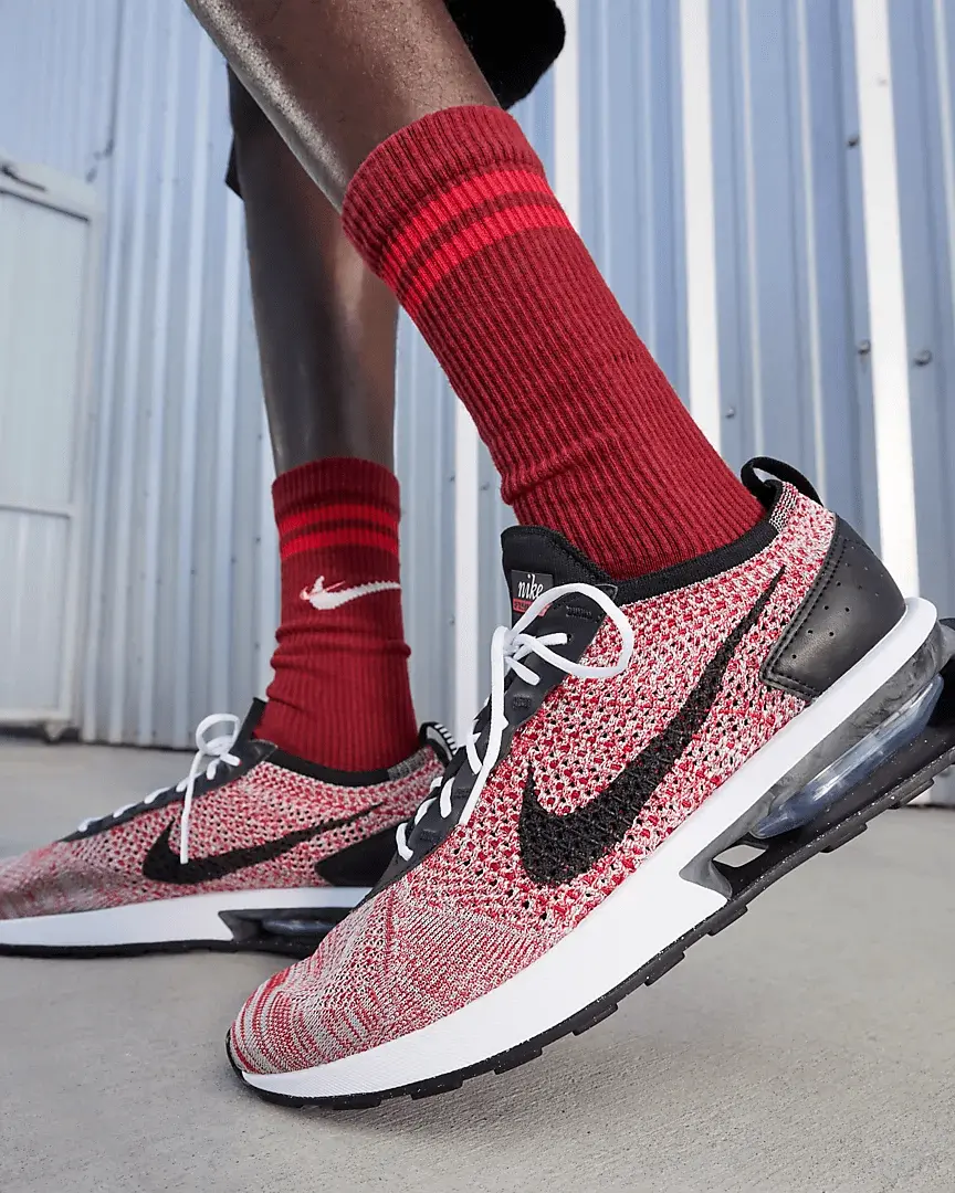 Alternative view of Giày Nike Air Max Flyknit Racer Next Nature 'Red Grey' FD2764-600