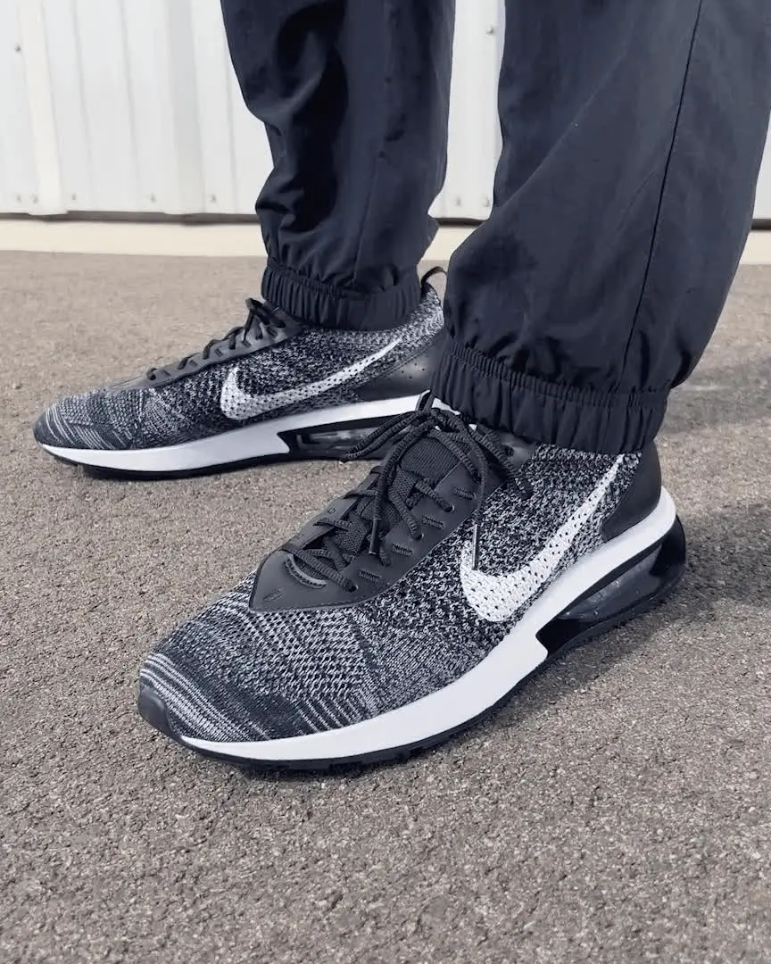 Giày Nike Air Max Flyknit Racer 'Black White' DJ6106-001 - Ảnh 4