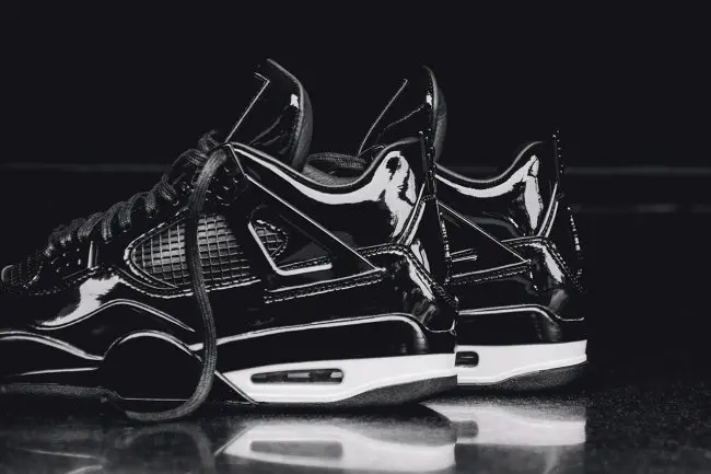 Giày Nike Air Jordan 4 Retro 11Lab4 'Black Patent Leather' 719864-010 - Ảnh 3