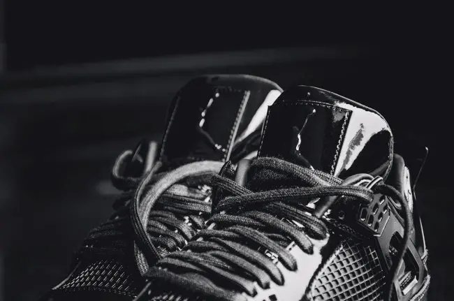 Alternative view of Giày Nike Air Jordan 4 Retro 11Lab4 'Black Patent Leather' 719864-010