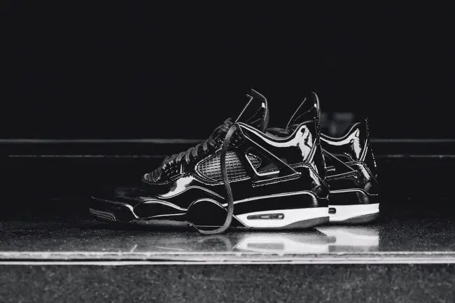 Giày Nike Air Jordan 4 Retro 11Lab4 'Black Patent Leather' 719864-010 - Ảnh 4