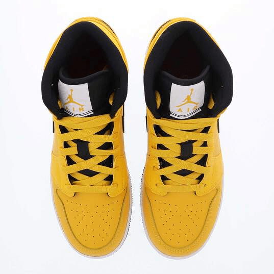 Giày Nike Air Jordan 1 Mid GS 'University Gold' 554725-700 - Ảnh 3