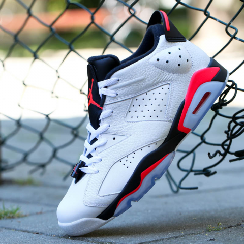 Giày Nike Jordan 6 Retro Low 'White Infrared' 304401-123 - Ảnh 3