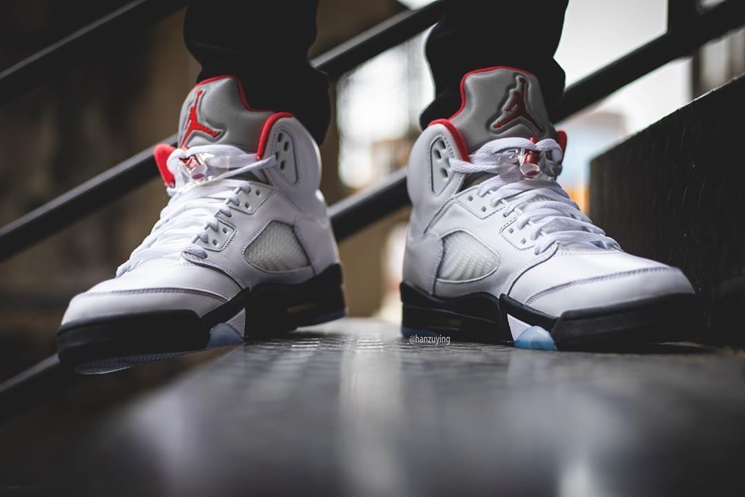 Giày Air Jordan 5 Retro GS 'Fire Red' 2020 440888-102 - Ảnh 3