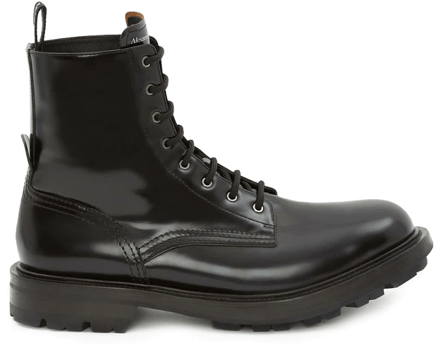 Giày Alexander McQueen Worker Boot Black 651621-WHZ80-1000