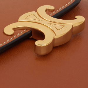 Alternative view of Ví Celine Small Wallet Triomphe Shiny Smooth Lambskin 'Tan' 10D783BZG-04LU