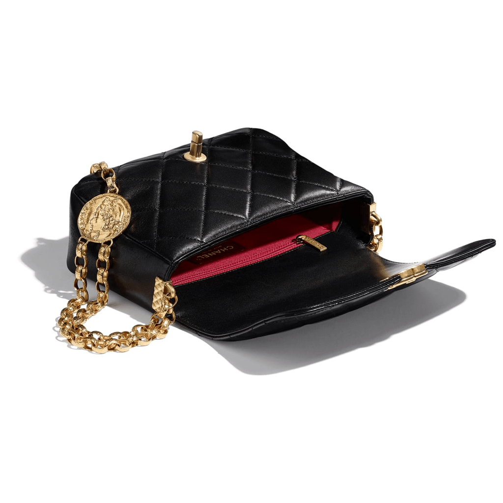 Túi Chanel Folding Bag Sheepskin 'Black' AS2222-B04424-94305 - Ảnh 4