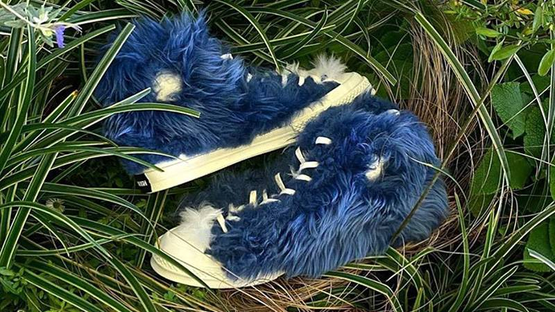 Giày Converse AMBUSH x Chuck 70 High 'Fuzzy Navy Blue' 170587C - Ảnh 3