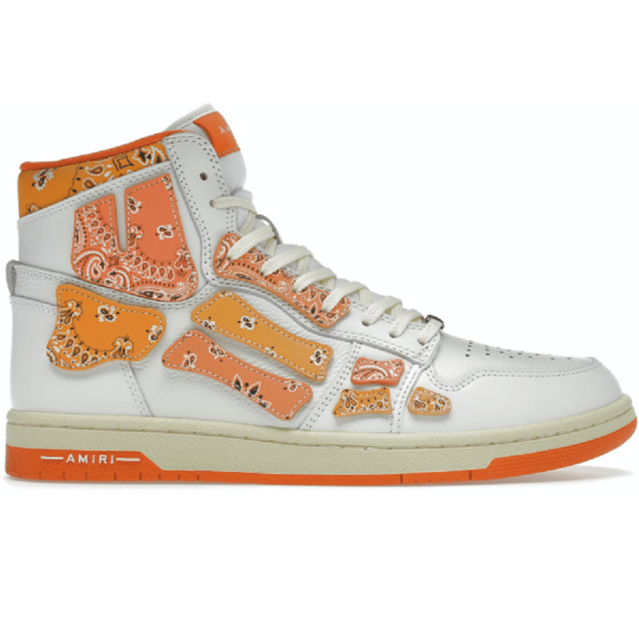 Giày Amiri Skel Top Hi ‘Bandana White Orange’ PS22MFS016-665