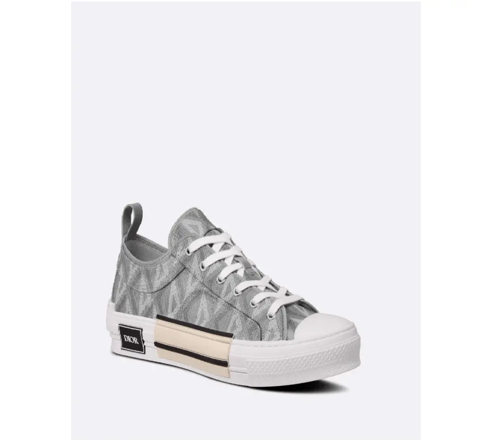 Giày Dior B23 Low Top Gray CD Diamond 3SN249ZPP-H868 - Ảnh 4