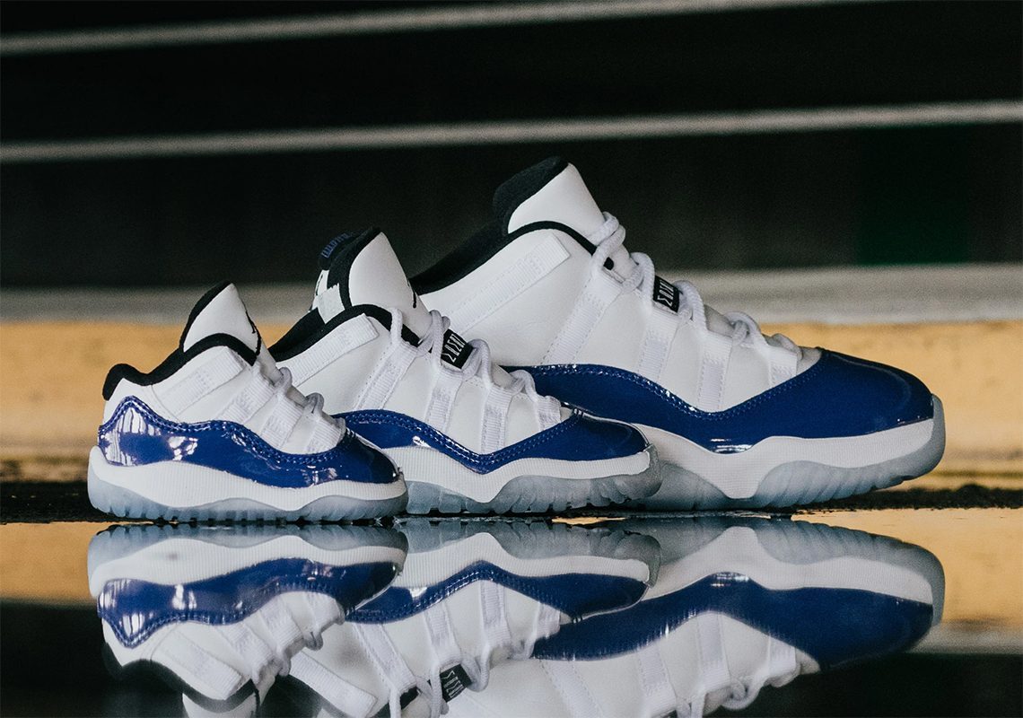 Giày Nike Air Jordan 11 Retro Low White 'Concord' AH7860-100 - Ảnh 4