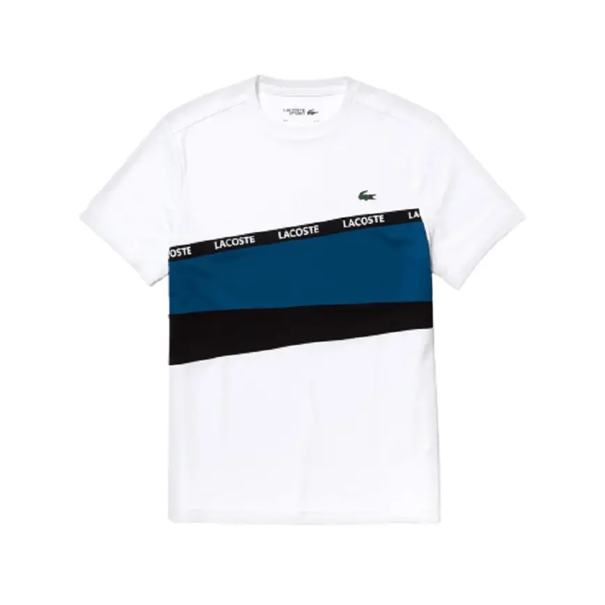 Áo Lacoste Sport Pique White Blue TH8427-51-4WL