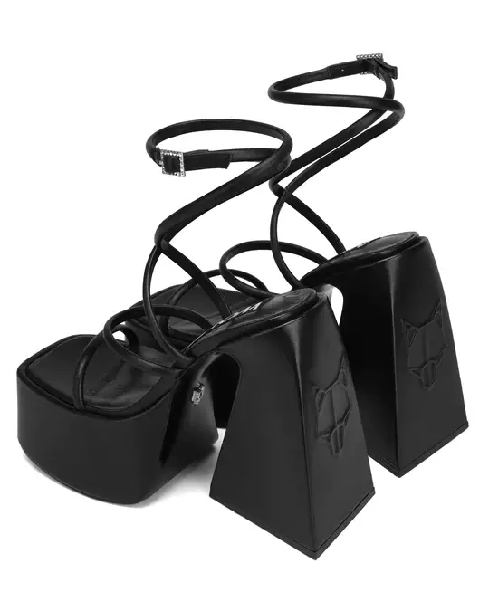 Giày cao gót Naked Wolfe ANGEL 'BLACK LEATHER' - Ảnh 3