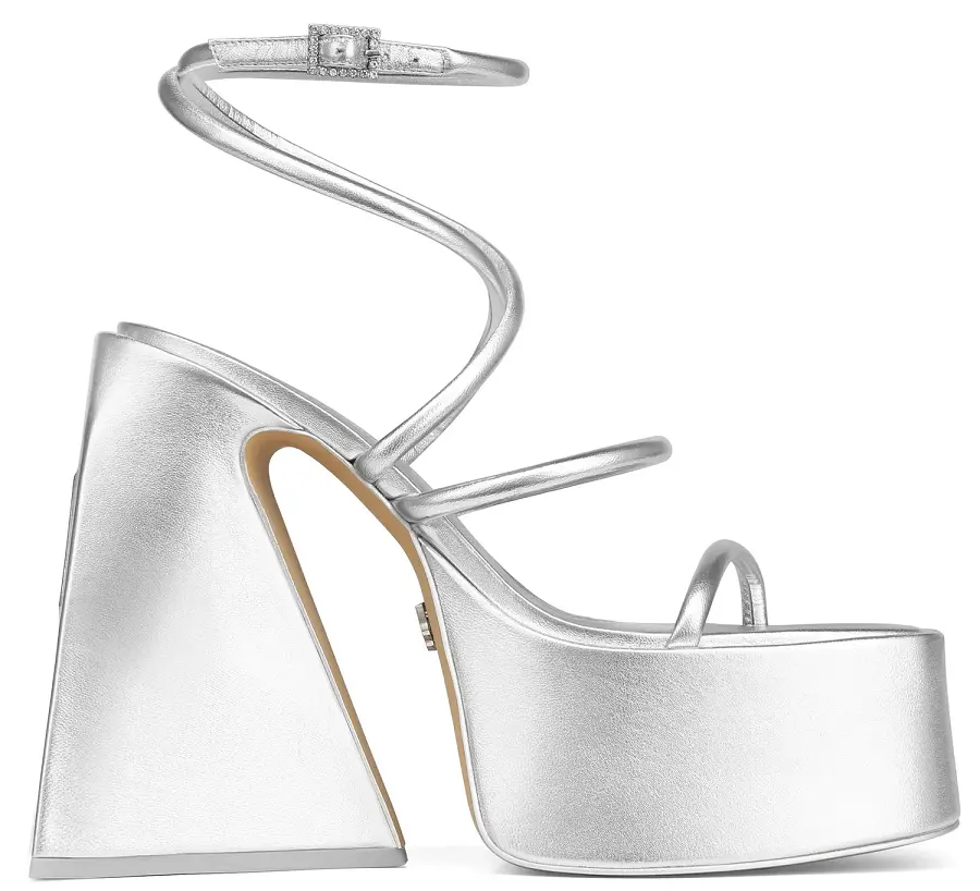 Giày cao gót Naked Wolfe ANGEL 'SILVER METALLIC'